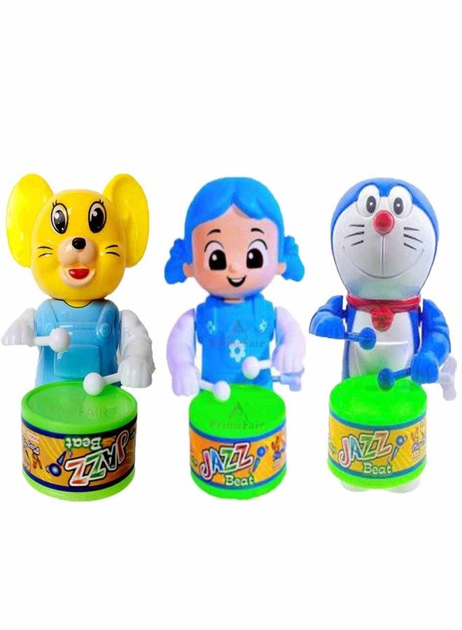 PRIMEFAIR Cute Drummer Toy with Drumming and Dancing Action for Kids Baby Rattle Toys Set Toddler Kids Key-Operated (CAT-BLUE-DORE-003) - Image 1